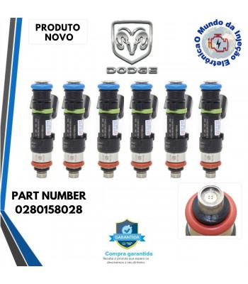 KIT 06 BICOS INJETORES DODGE JOURNEY  2.7 6CC 0280158028